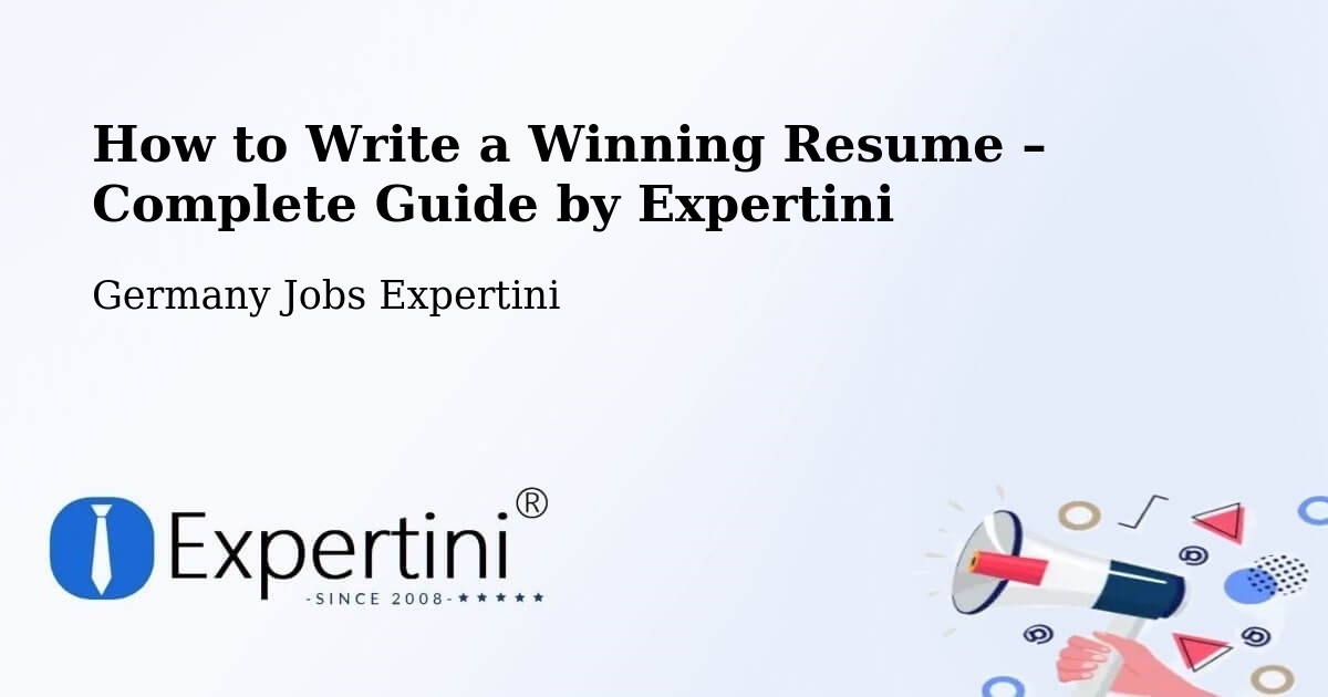 Resume Writing Guide for Job Seekers – Zielitz - Zielitz, Germany Jobs Expertini